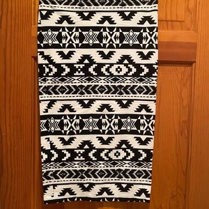 Express Black and White Pencil Skirt